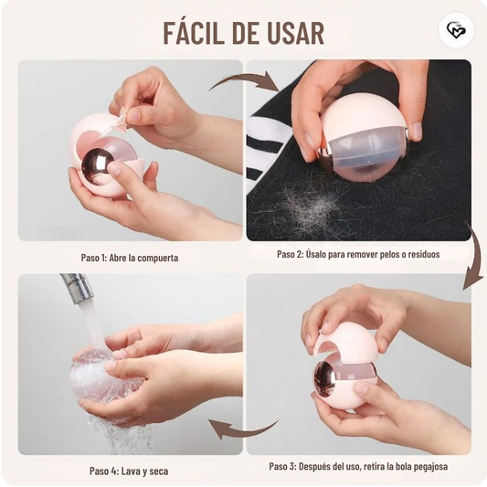 Pelota Pegajosa Quitapelos y Pelusas